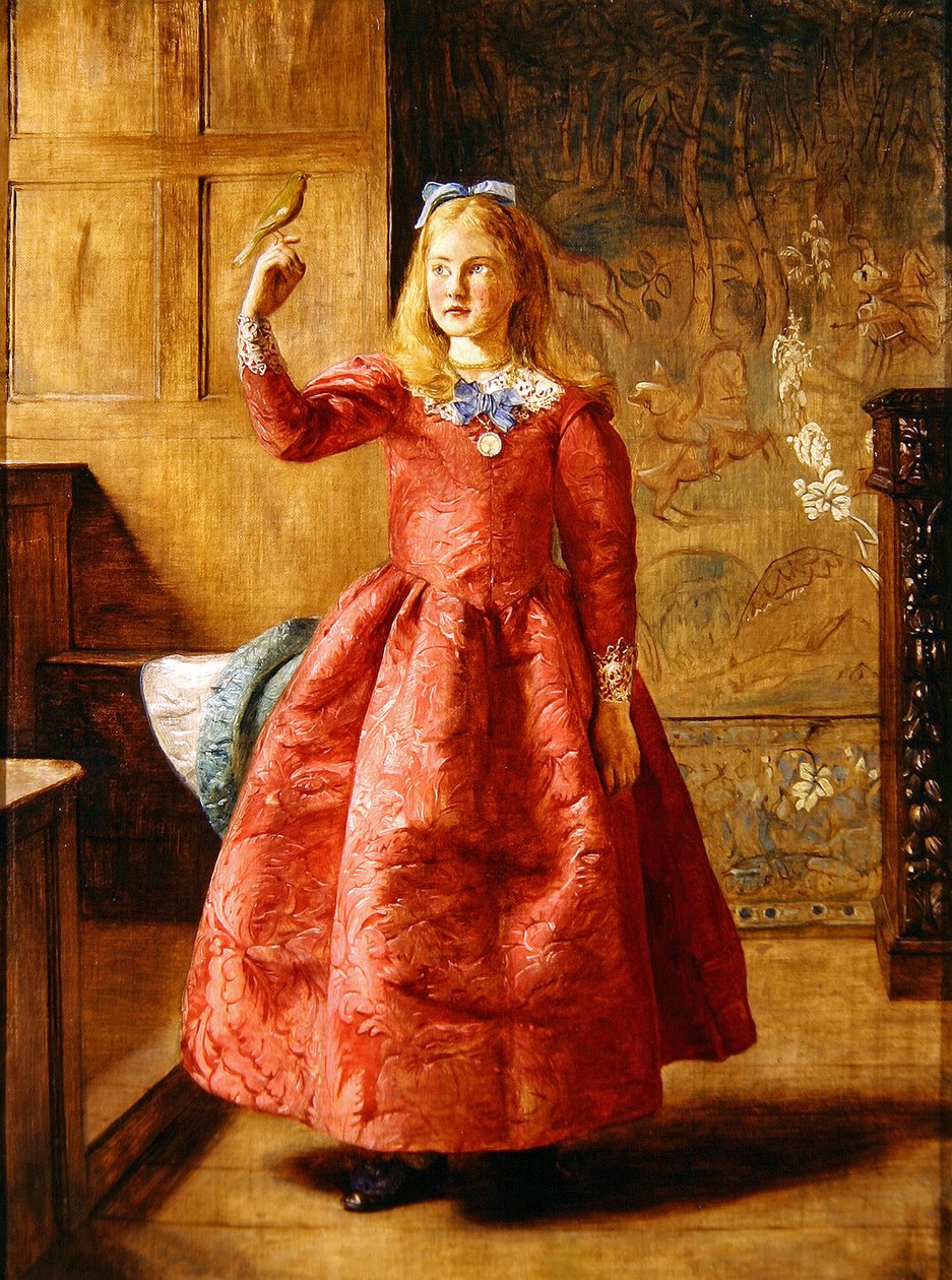 Jente med Linnet, 1865 av James Archer