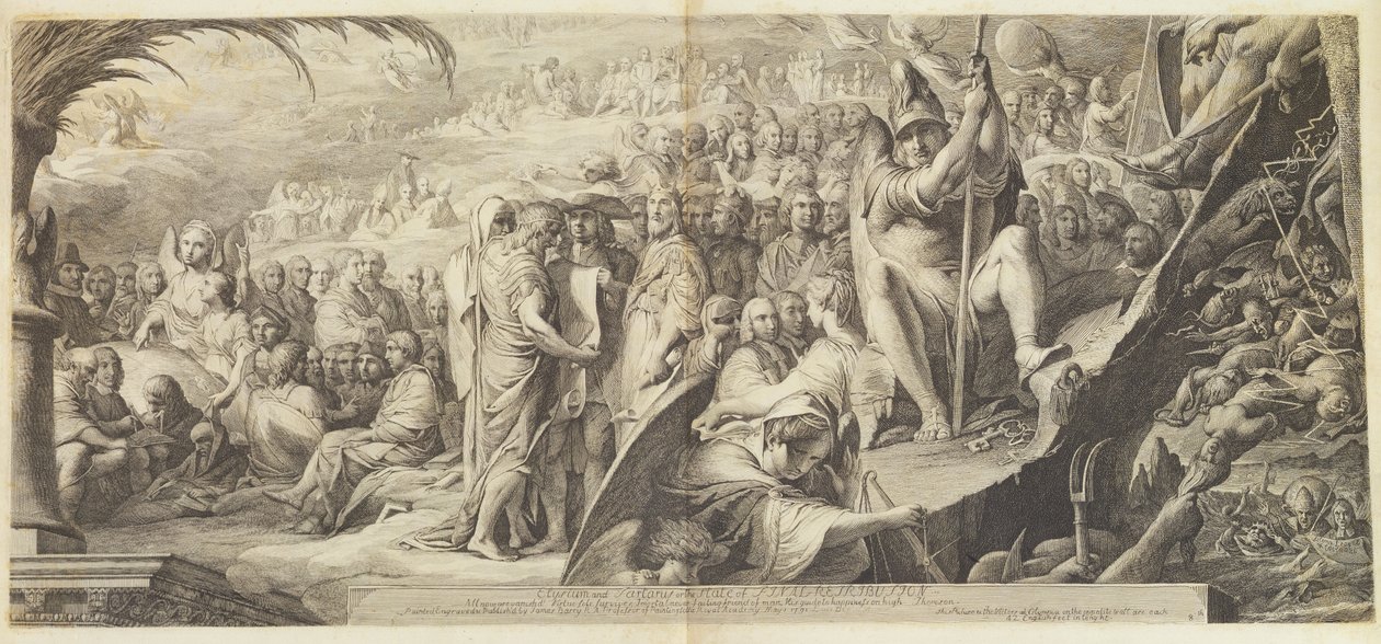 Elysium og Sartarus eller staten for endelig gjengjeldelse, 1791 av James Barry