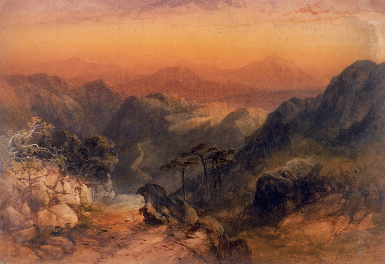 Fjelllandskap (kroppsfarge) av James Burrell Smith