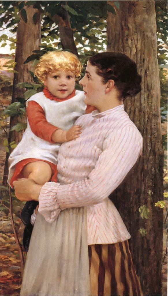 Mor og barn av James Carroll Beckwith