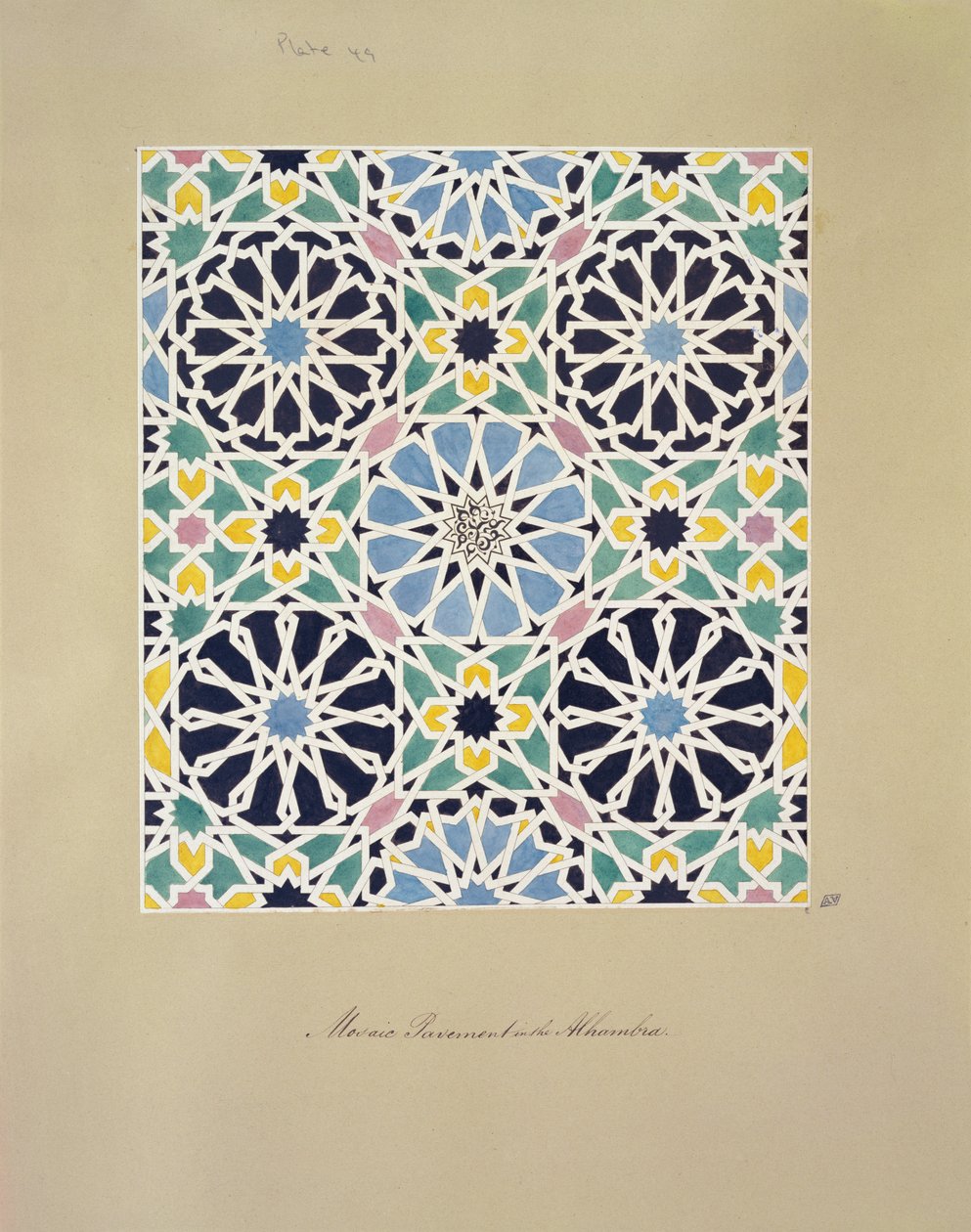 Mosaic Pavement in the Alhambra, fra 