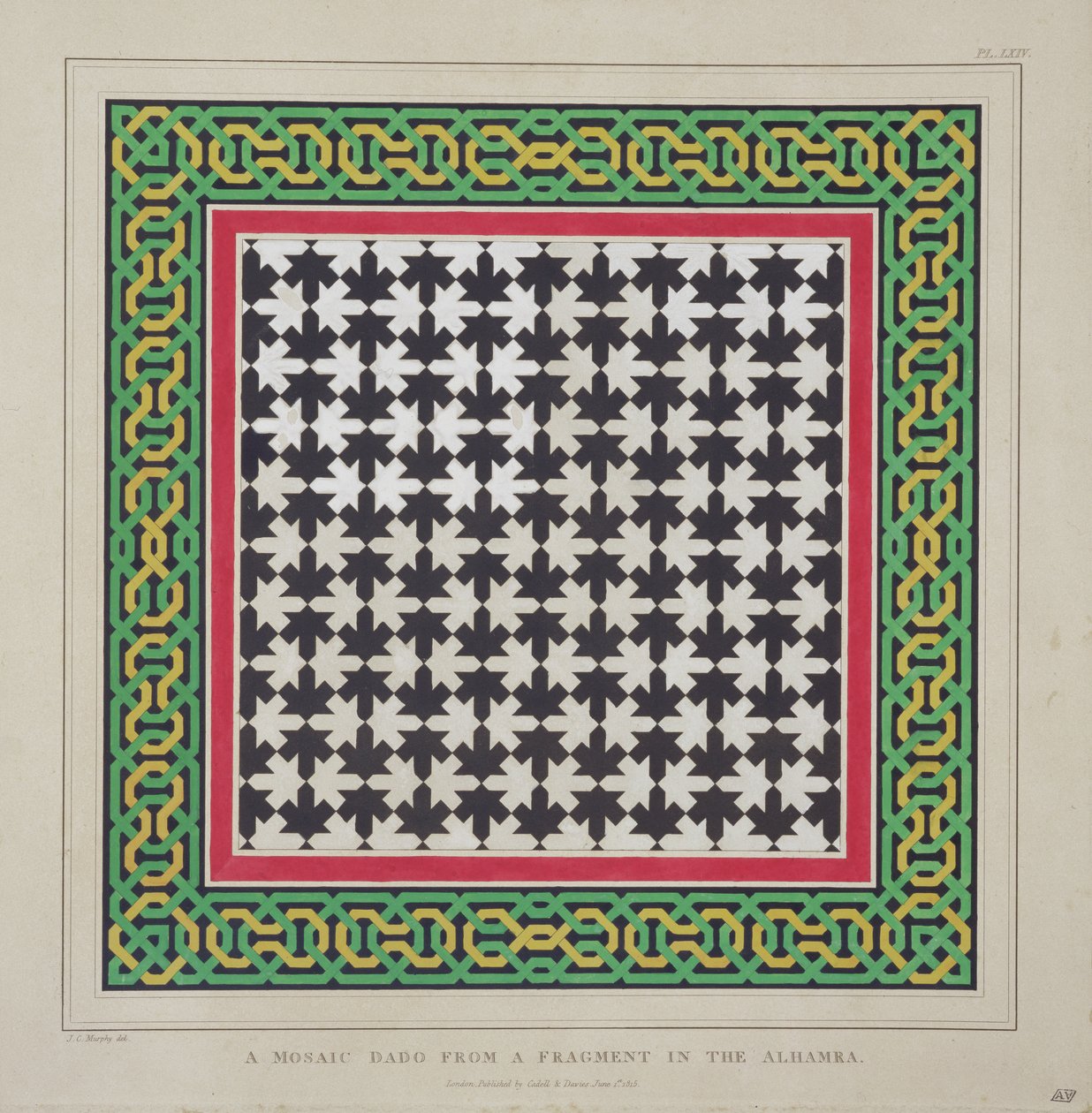 Mosaikkdado fra et fragment i Alhambra, fra 