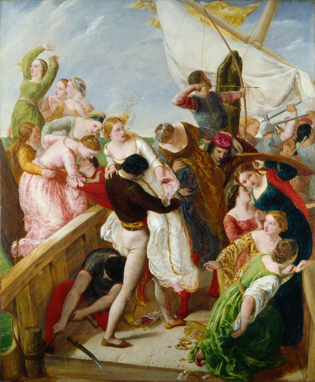 The Rescue of the Brides of Venezia, 1851 av James Clarke Hook