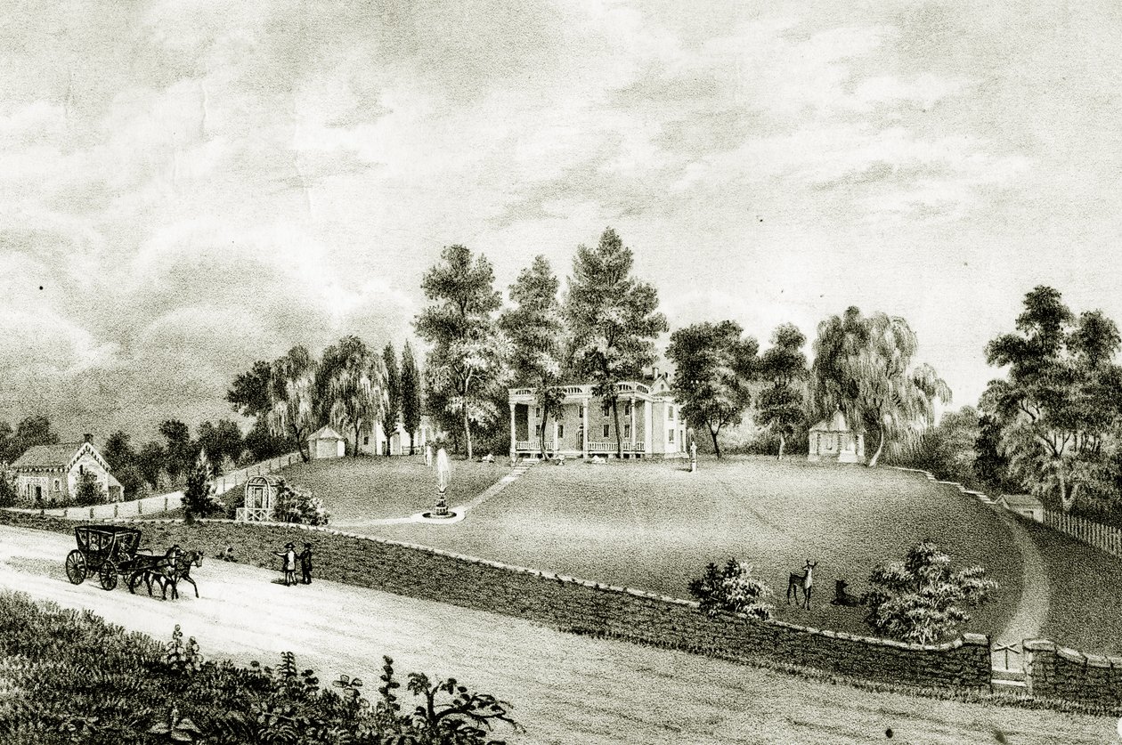 Fountain Park, Falls of Schuylkill, Philadelphia, ca. 1845 av James Fuller Queen