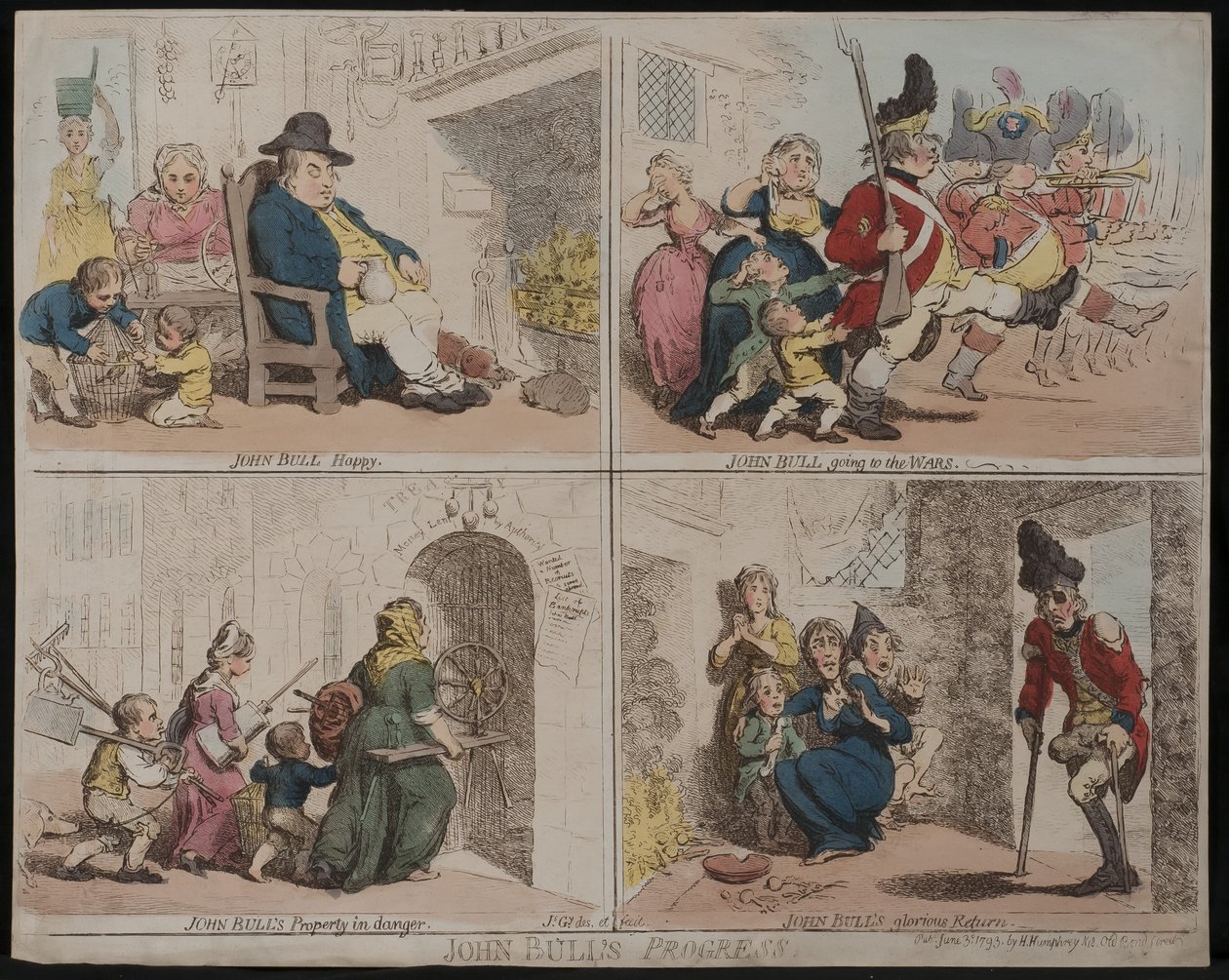 John Bulls Progress, 1793 av James Gillray