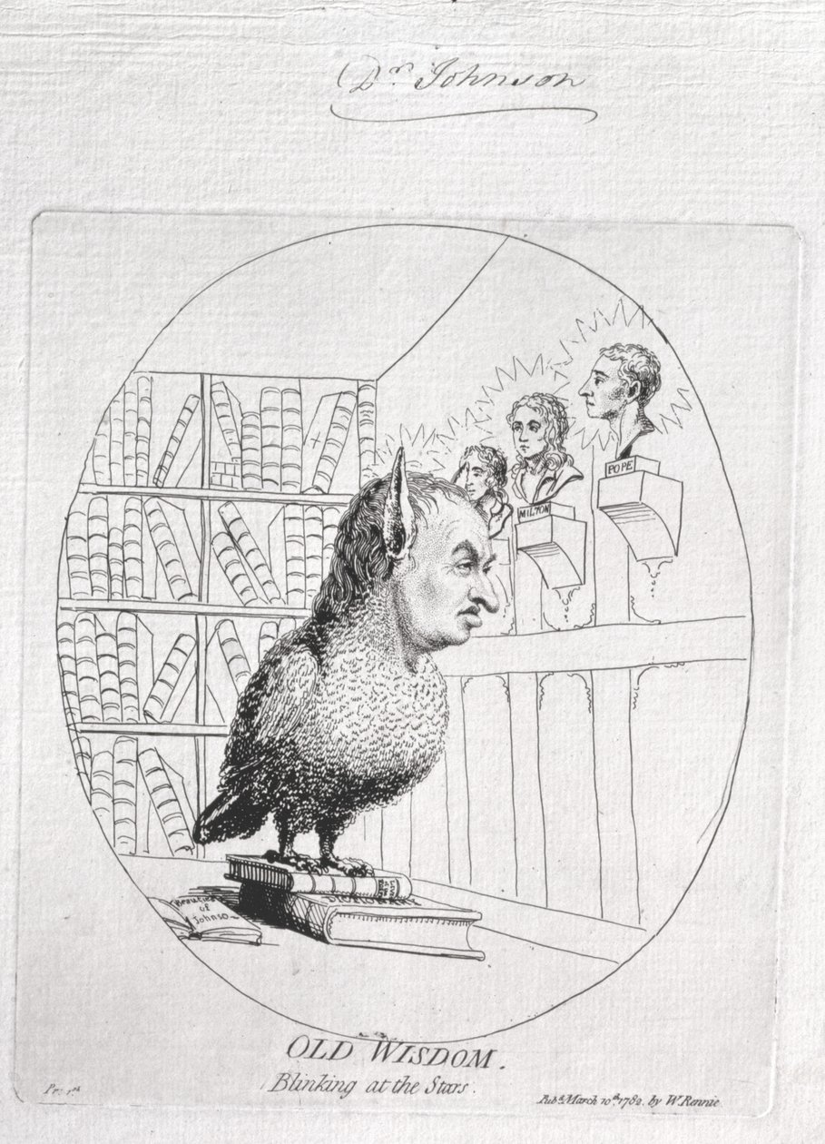 Old Wisdom: Blinking at the Stars, utgitt i 1782 av James Gillray