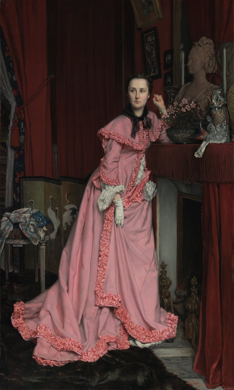 Portrett av Marquise de Miramon, née, Thérèse Feuillant av James Jacques Joseph Tissot