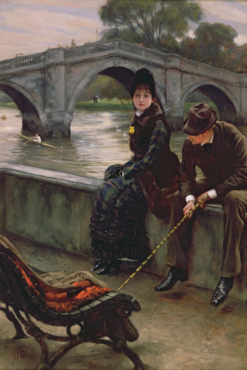 Richmond Bridge, ca. 1878 av James Jacques Joseph Tissot