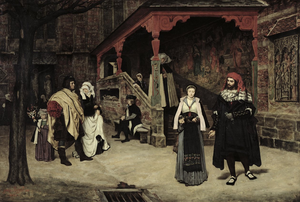 Møtet mellom Faust og Marguerite av James Jacques Joseph Tissot
