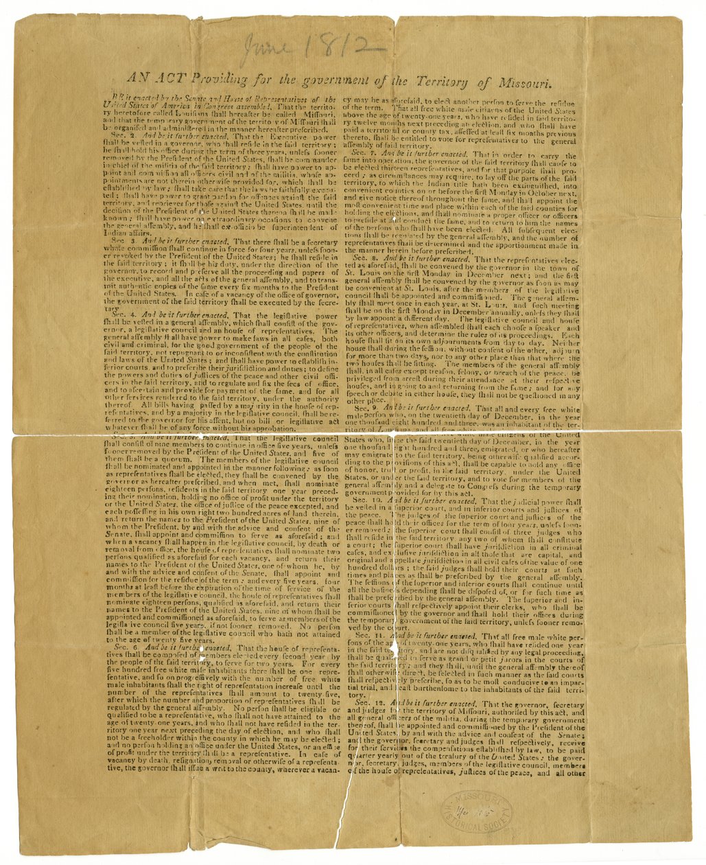 Godkjent, H. Clay, Wm. H. Crawford, James Madison av James Madison