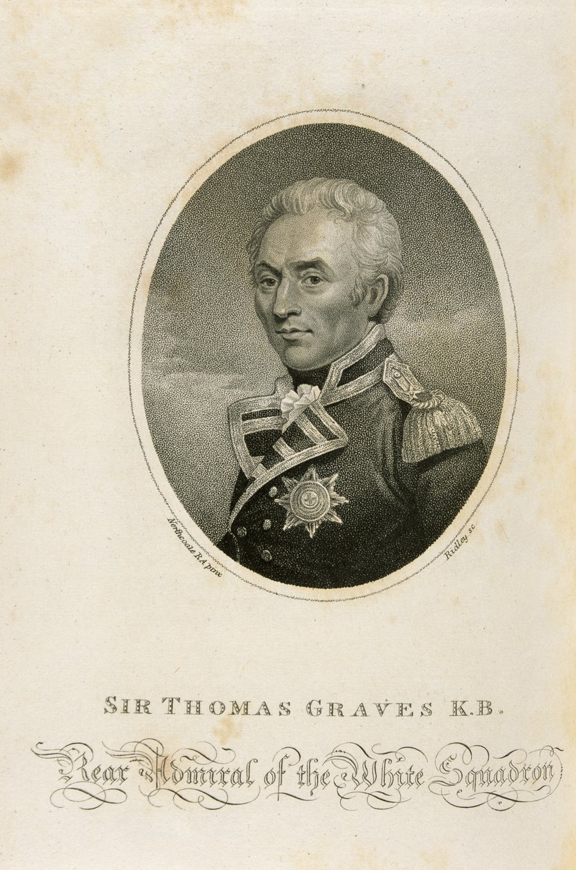 Sir Thomas Graves KB, gravert av Ridley av James Northcote