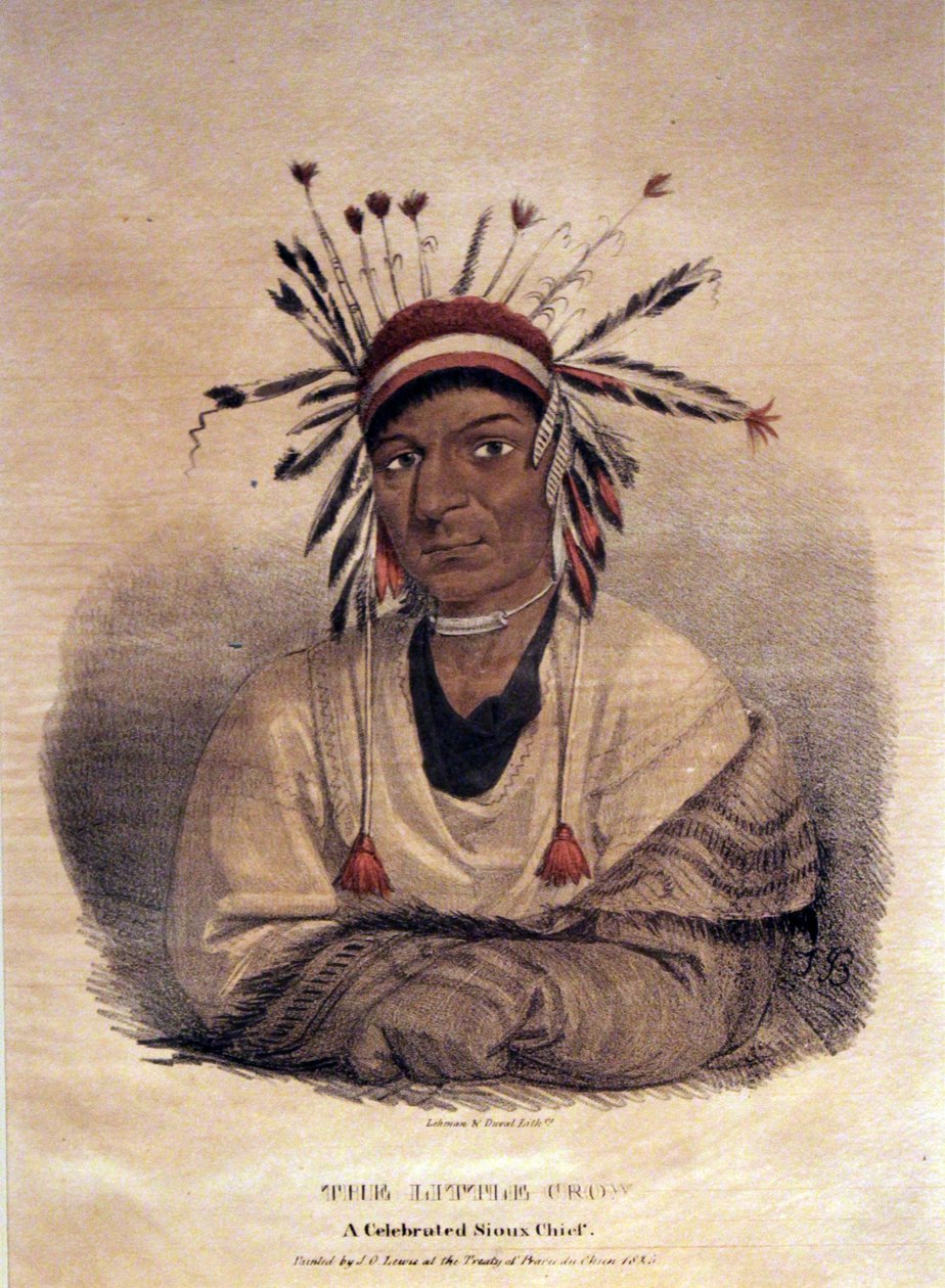 The Little Crow, en berømt Sioux-høvding av James Otto Lewis
