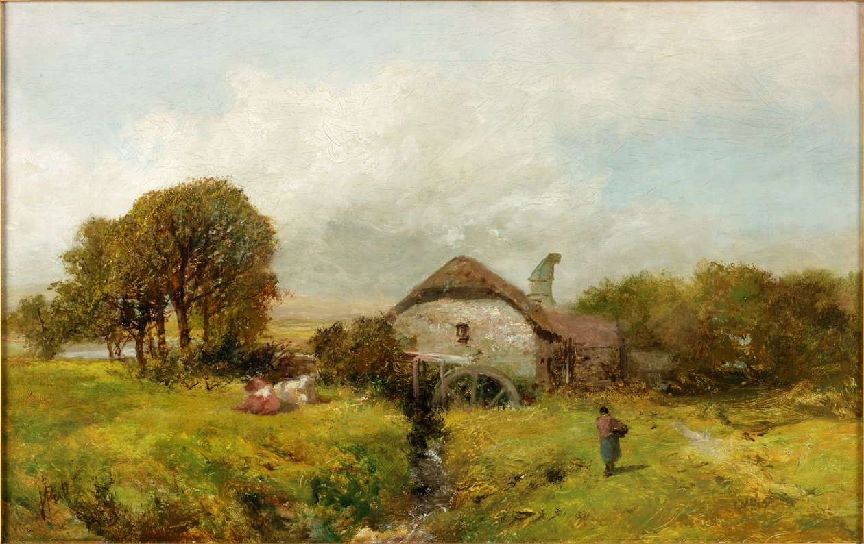 Mill nær Sheppard, Devon, ca. 1865 av James Peel