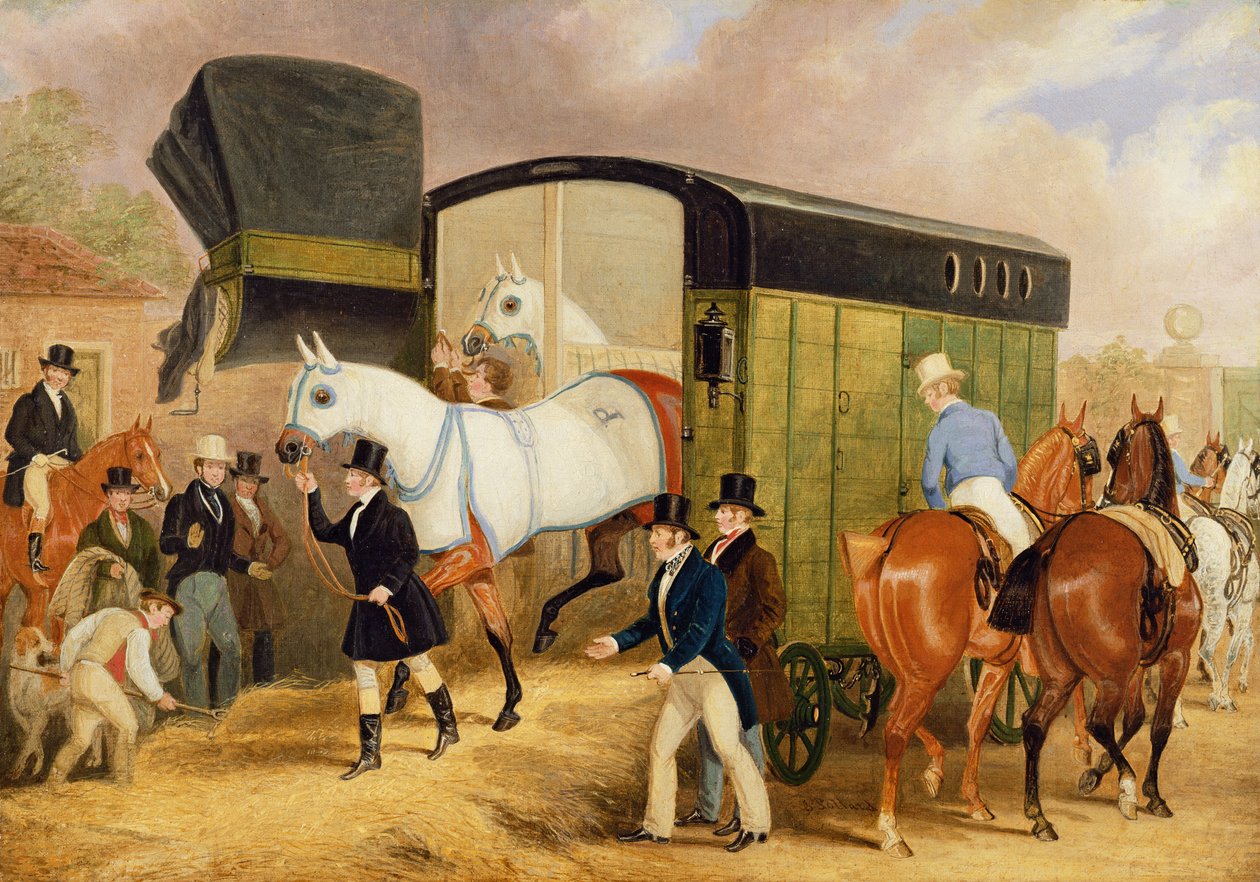 The Derby Pets: The Arrival, 1842 av James Pollard