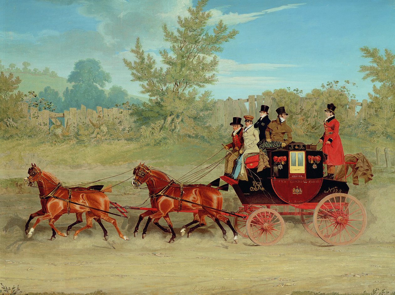 The Exeter Royal Mail på en landevei av James Pollard