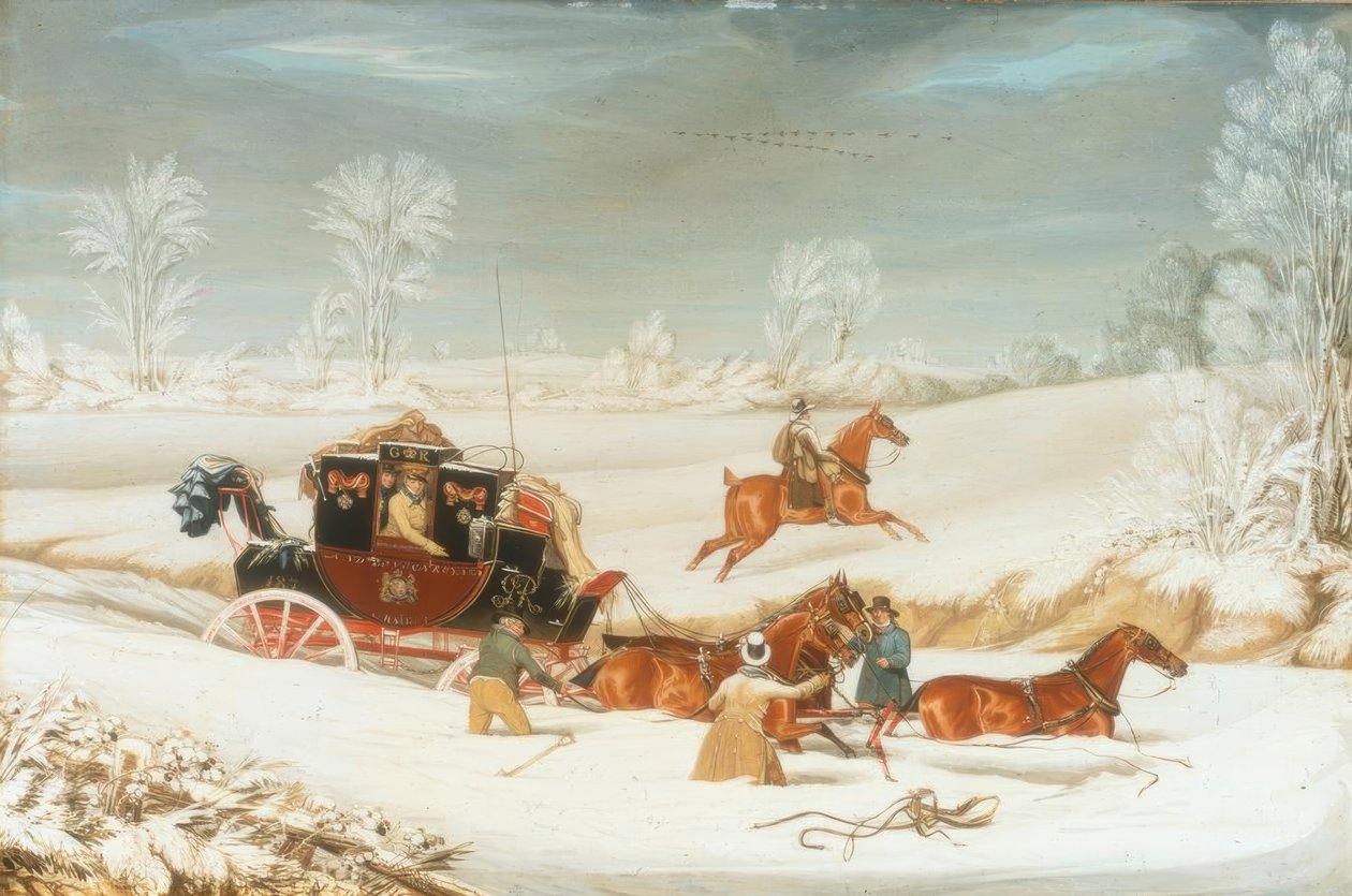 Posttreneren i en snødriv av James Pollard