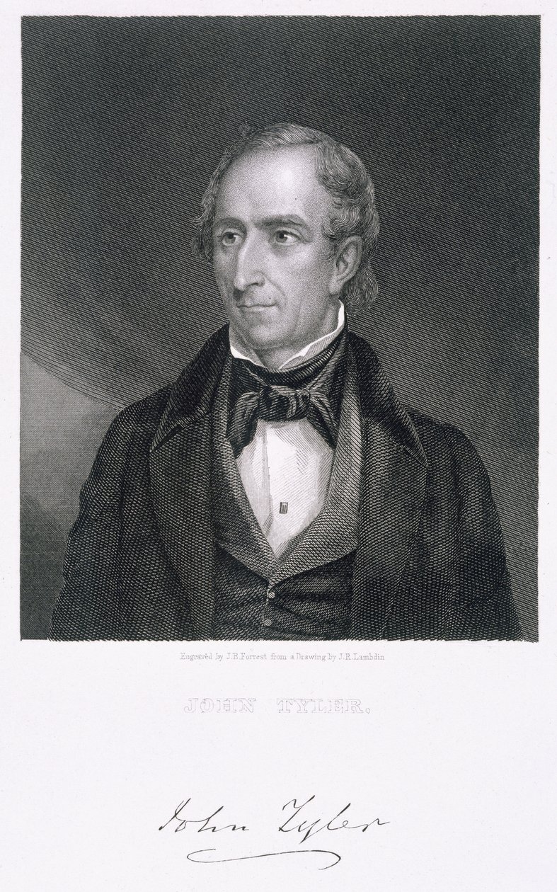 John Tyler, gravert av John B. Forrest (1814-70) av James Reid Lambdin