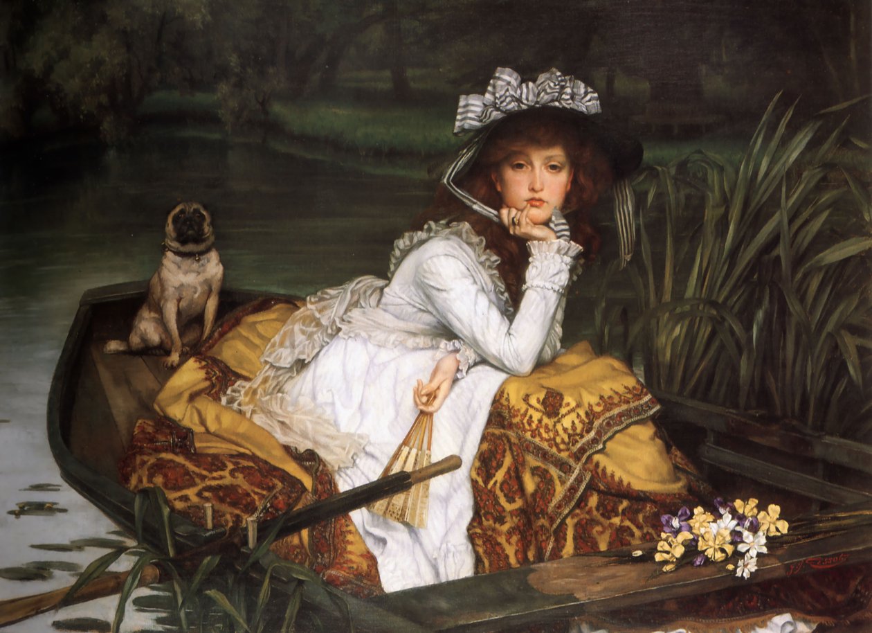 Ung dame i en båt av James Jacques Joseph Tissot