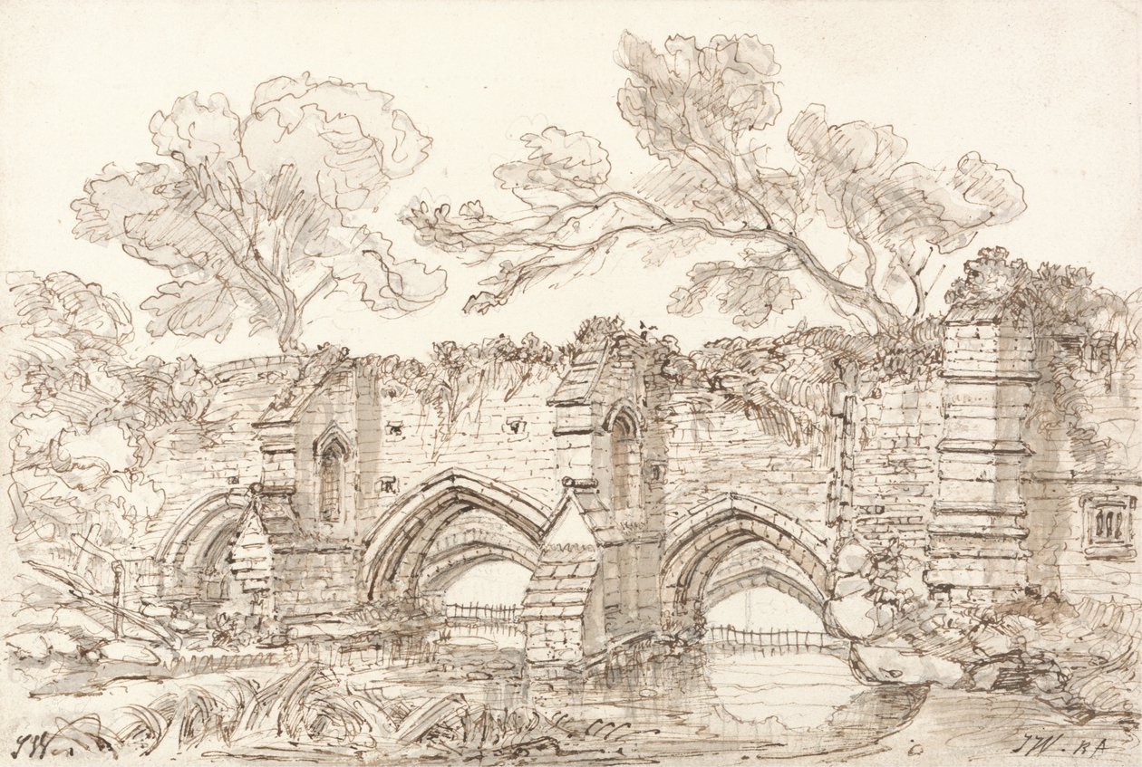The Old Double Bridge, Bury St. Edmunds av James Ward