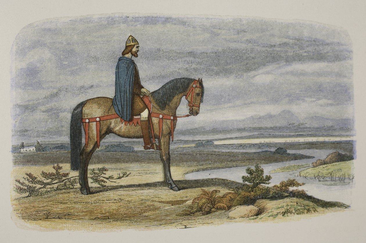 Kong Alfred planlegger fangsten av den danske flåten, 892 e.Kr., fra A Chronicle of England BC 55 til AD 1485, pub. London, 1863 av James William Edmund Doyle