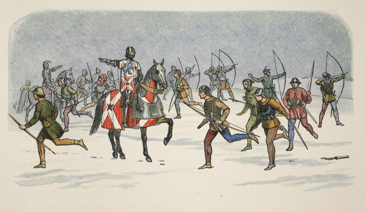 Stratagem av Lord Fauconberg i Towton, 29. mars 1461, fra A Chronicle of England BC 55 til AD 1485, pub. London, 1863 av James William Edmund Doyle