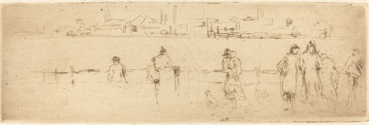 En skisse på vollen. av James Abbott McNeill Whistler