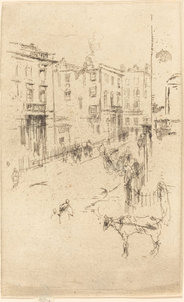 Alderney Street, ca. 18801881. av James Abbott McNeill Whistler