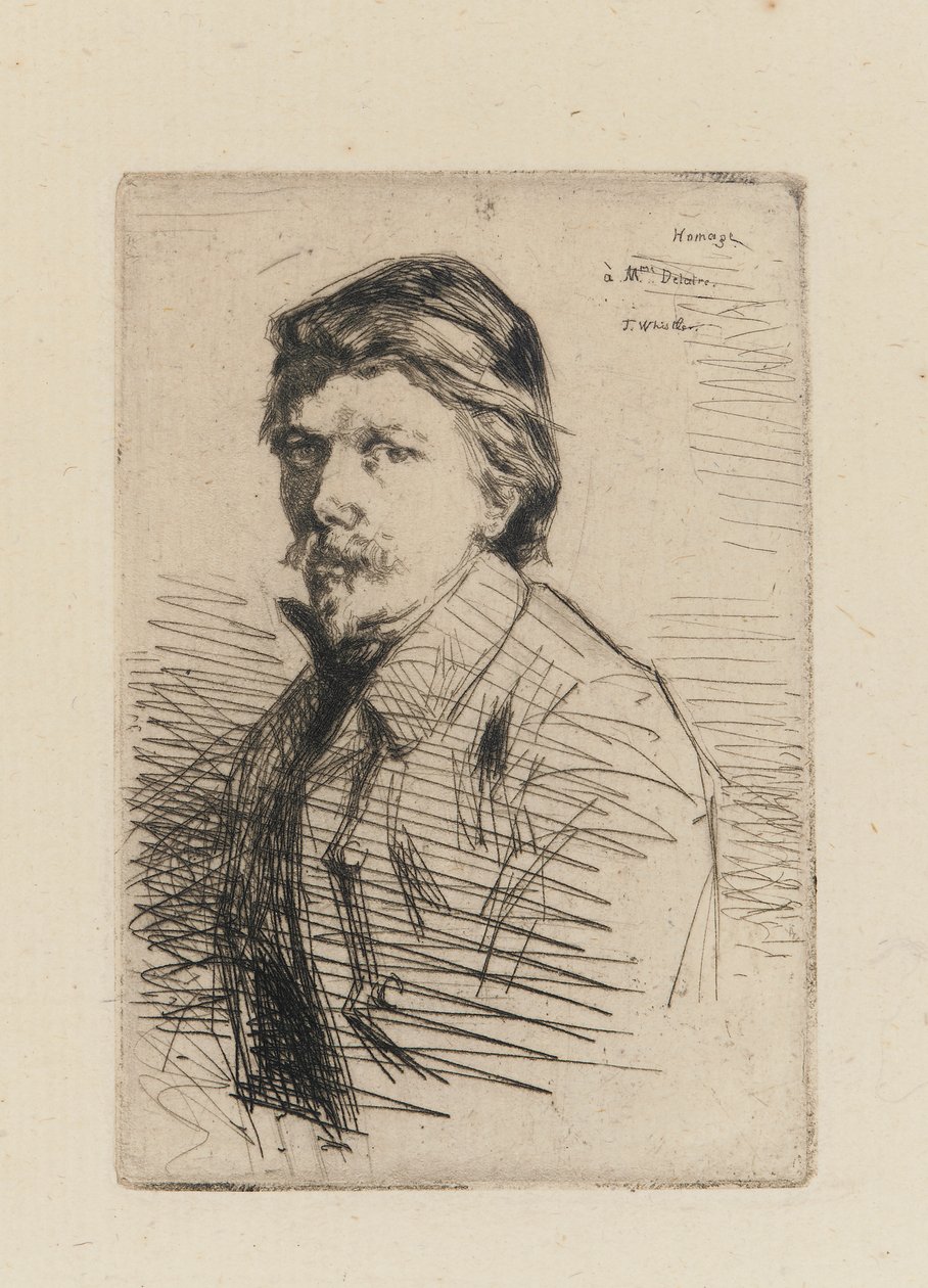 Auguste Delatre, 1858. av James Abbott McNeill Whistler