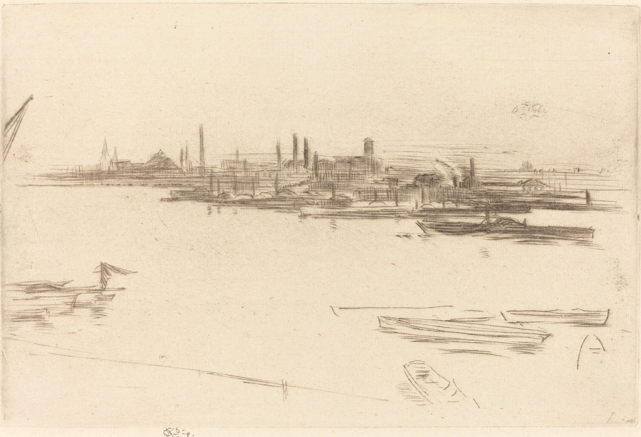 Battersea: Dawn, 1875. av James Abbott McNeill Whistler