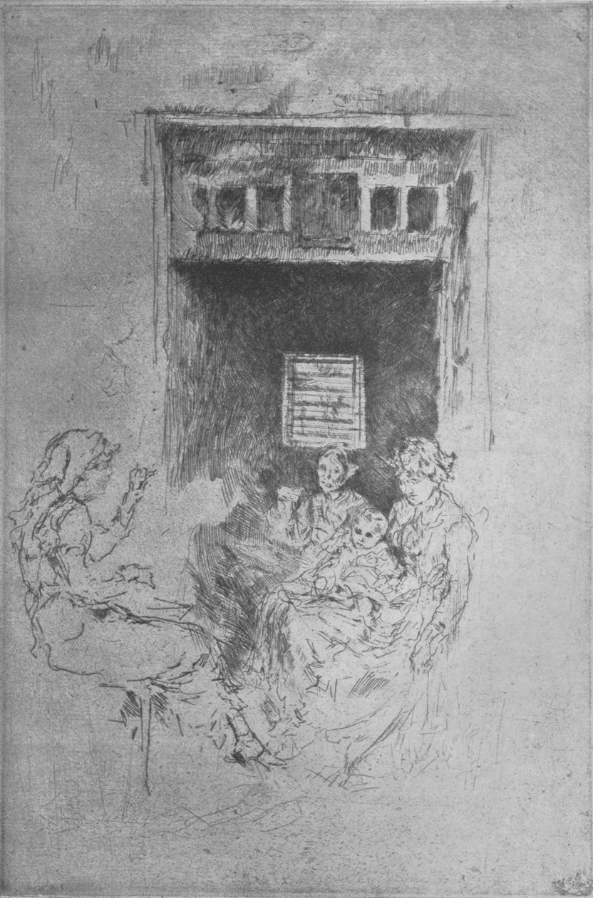 Bead Stringers, c1880, 1904 av James Abbott McNeill Whistler
