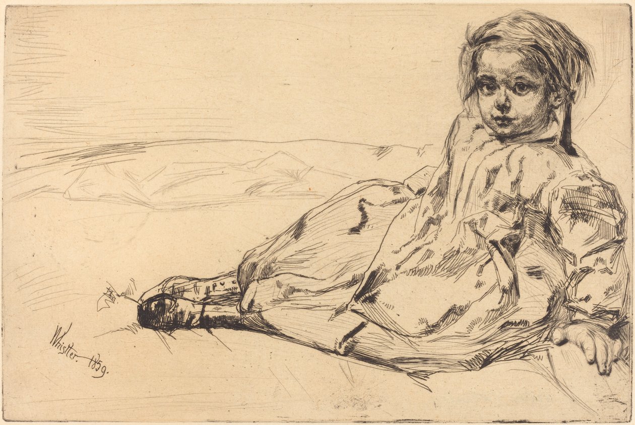 Bibi Valentin, 1859. av James Abbott McNeill Whistler