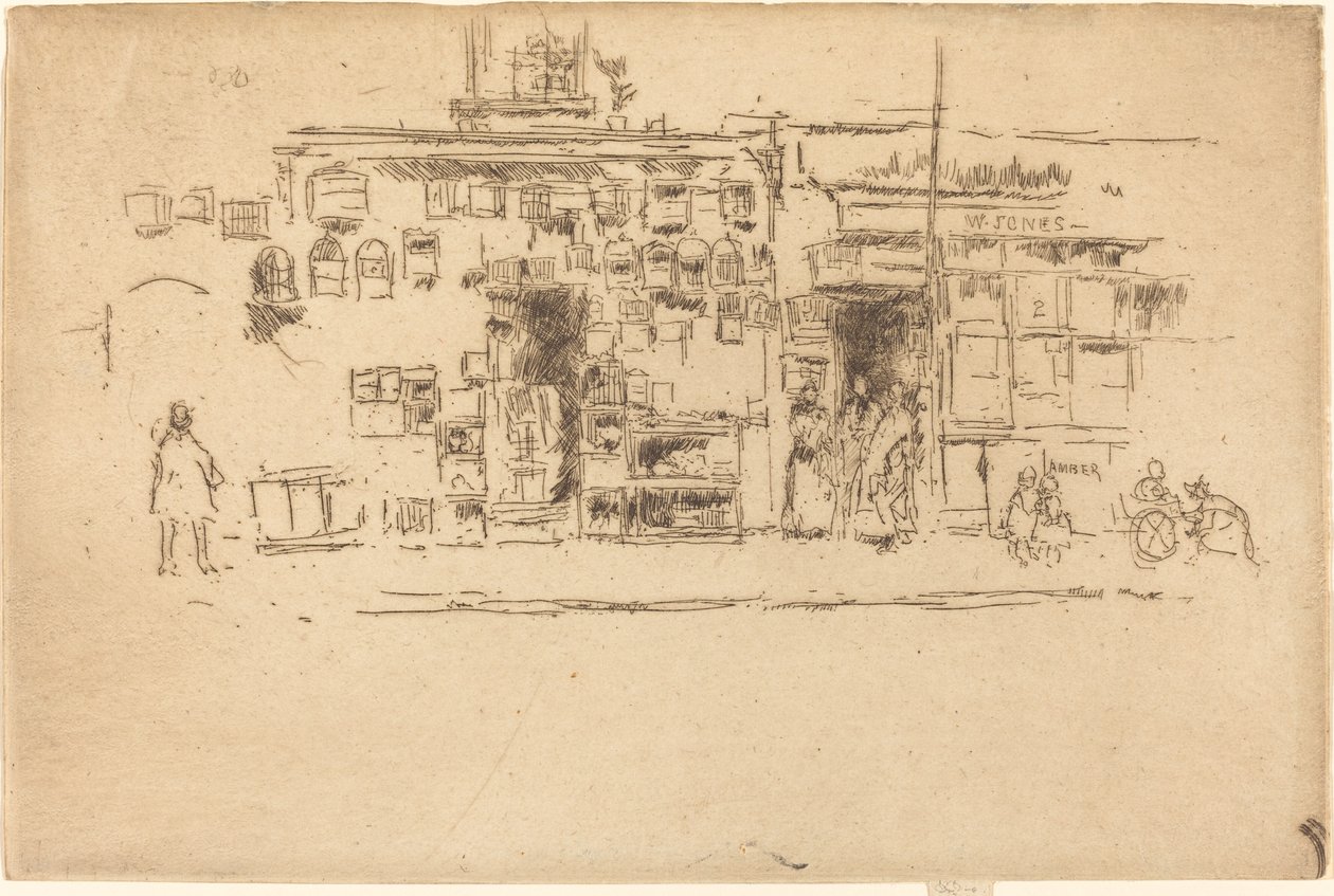 Bird-Cages Chelsea, ca. 18861888. av James Abbott McNeill Whistler