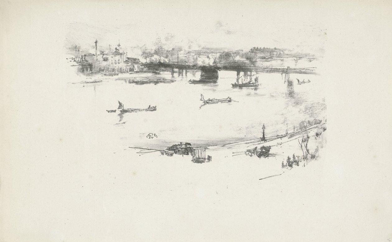 Charing Cross Railway Bridge av James Abbott McNeill Whistler
