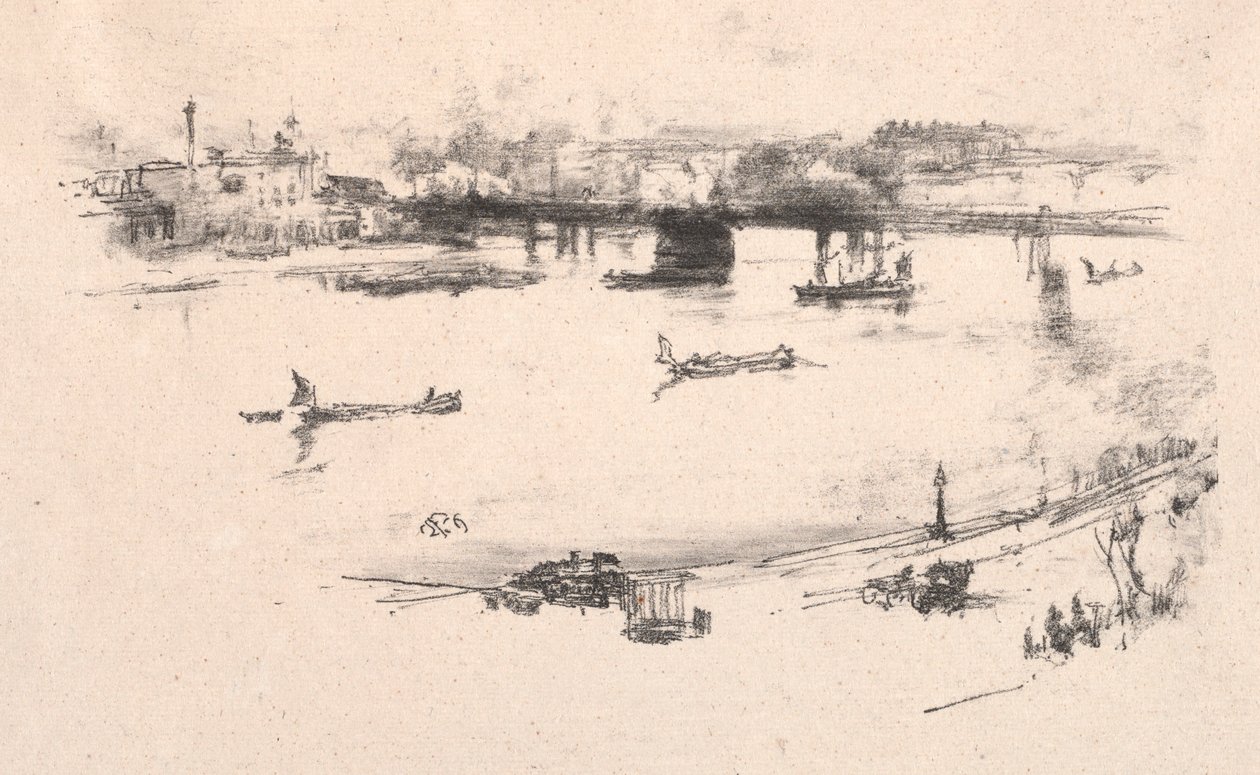 Charing Cross Railway Bridge, 1896. av James Abbott McNeill Whistler