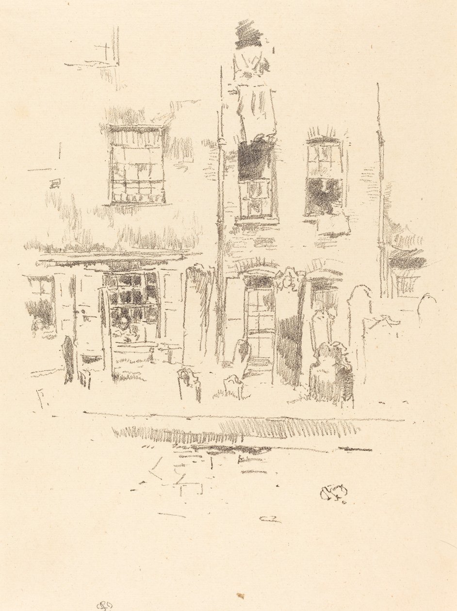Kirkegården, 1887. av James Abbott McNeill Whistler