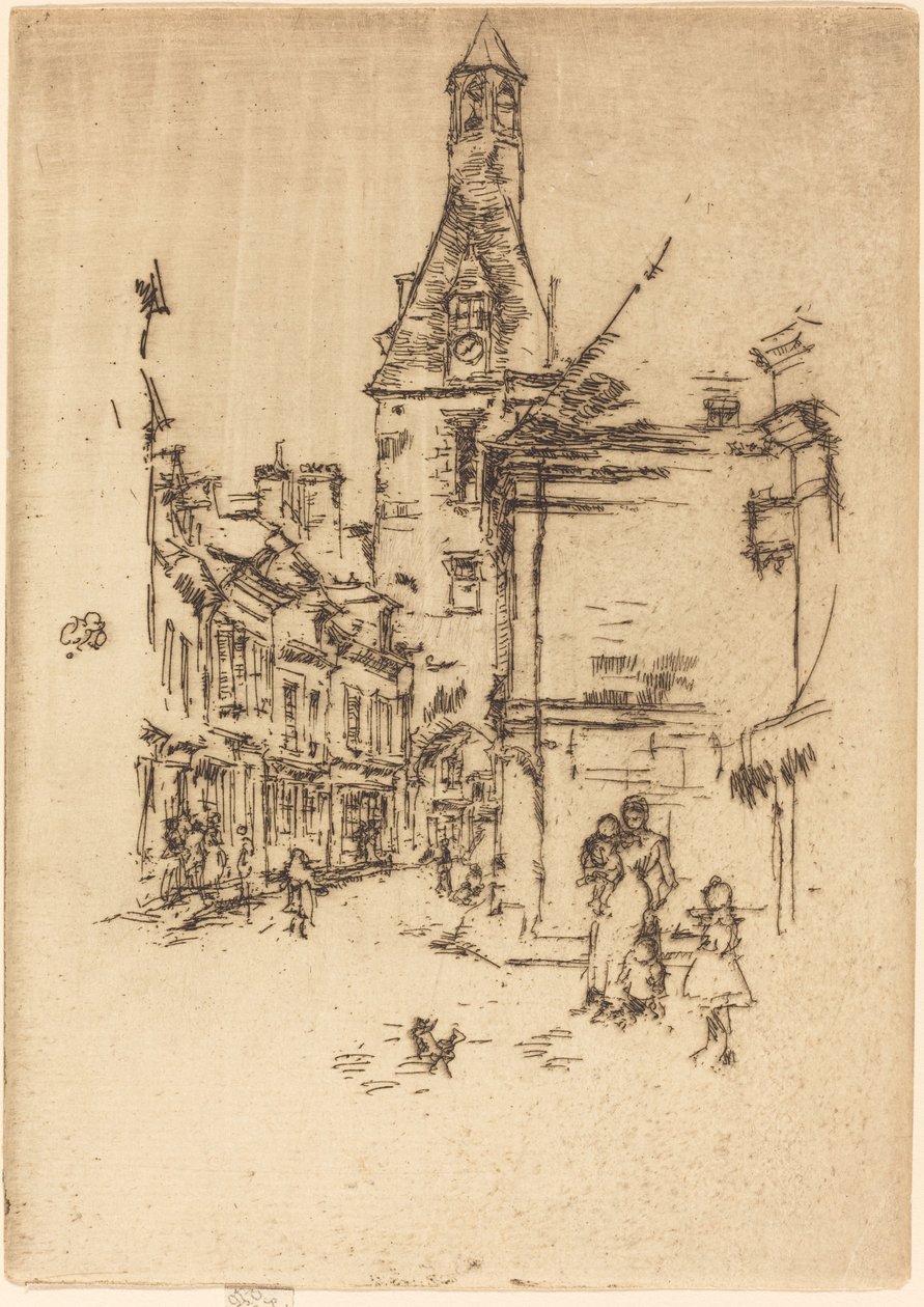 Klokketårn, Amboise, 1888. av James Abbott McNeill Whistler