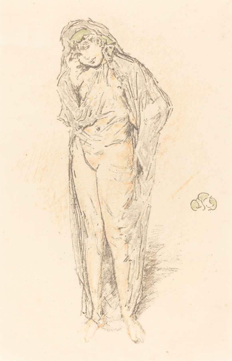 Drapert figur, stående, 1891. av James Abbott McNeill Whistler