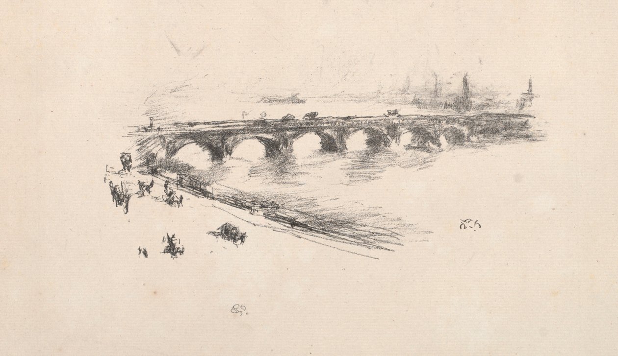 Kveld, Little Waterloo Bridge, 1896. av James Abbott McNeill Whistler