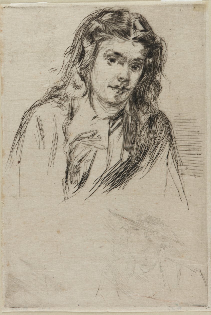 Fumettes bøyde hode, 1859. av James Abbott McNeill Whistler
