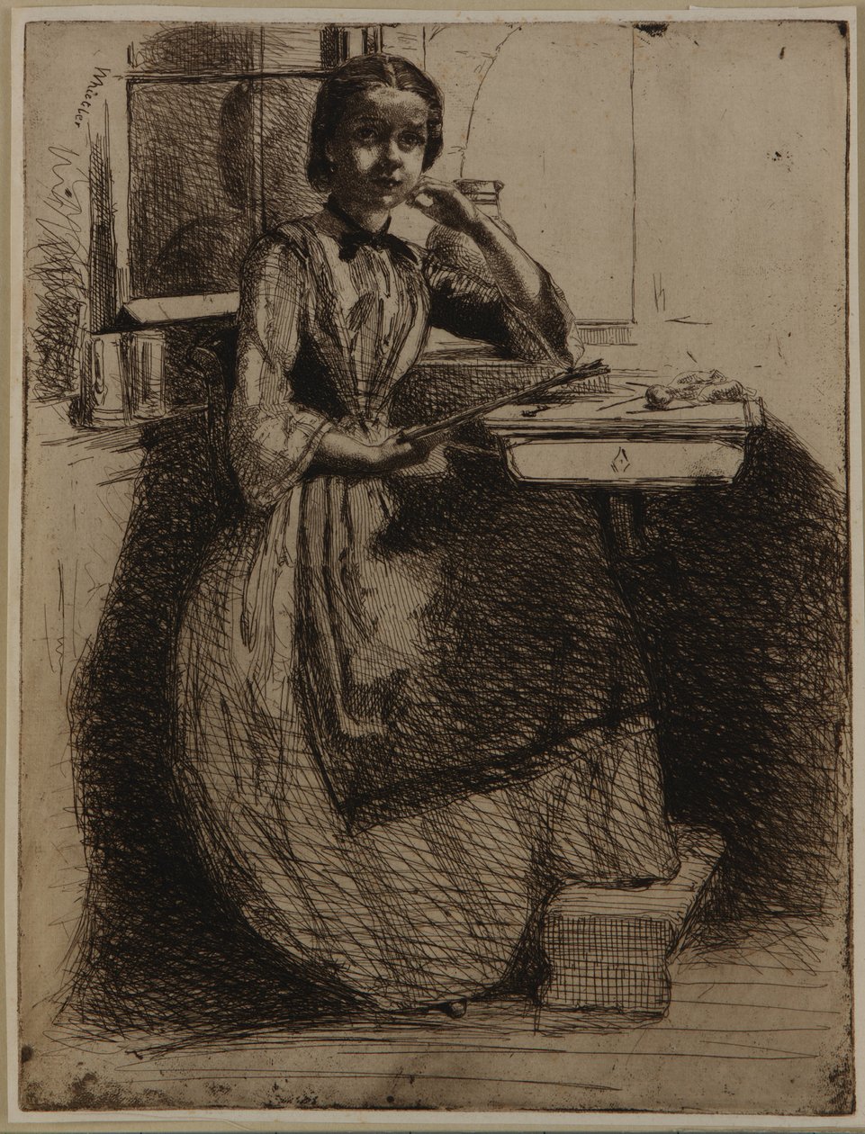 Gretchen i Heidelberg, 1858. av James Abbott McNeill Whistler