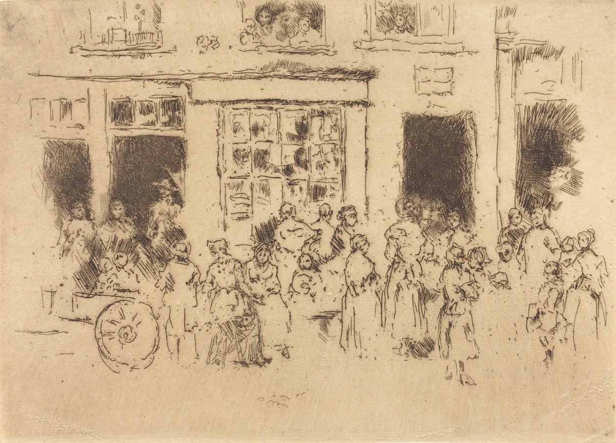 High Street, Brussel, 1887. av James Abbott McNeill Whistler