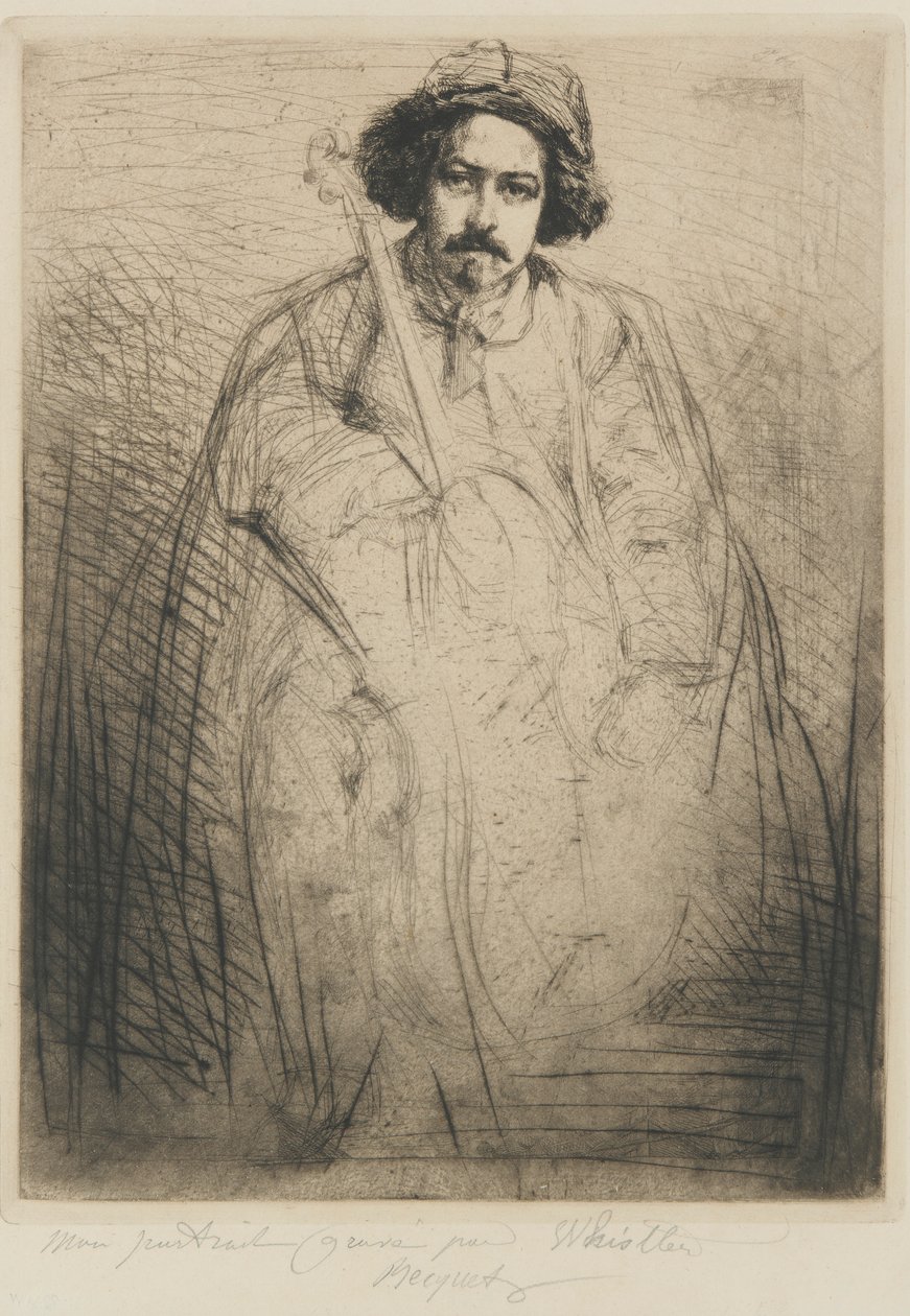 J. Becquet, billedhugger, 1859. av James Abbott McNeill Whistler
