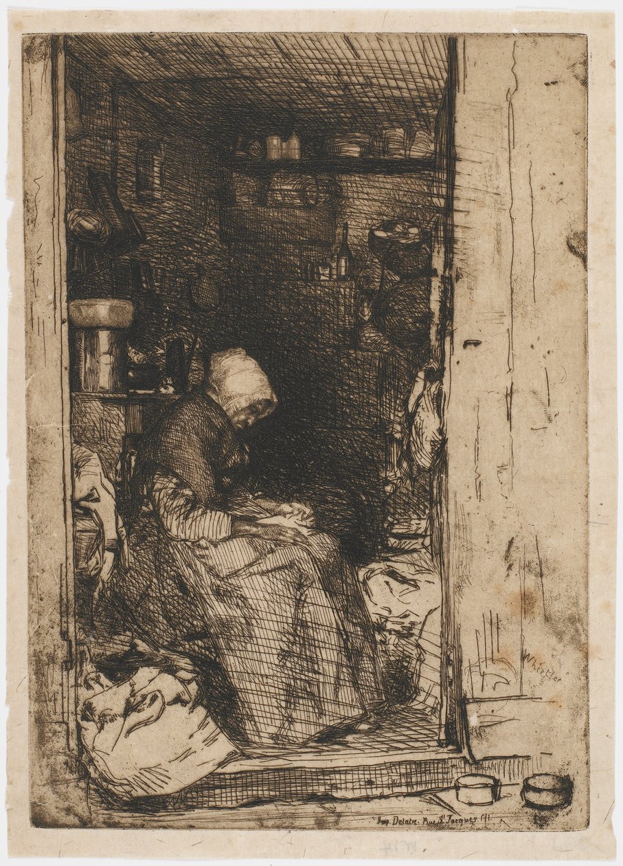 Den gamle kvinnen i filler, 1858. av James Abbott McNeill Whistler