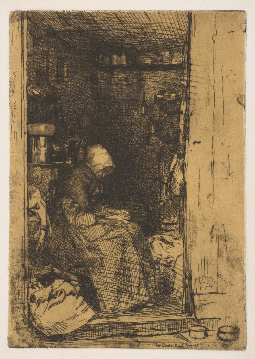 The Old Raggedy, 1858. av James Abbott McNeill Whistler