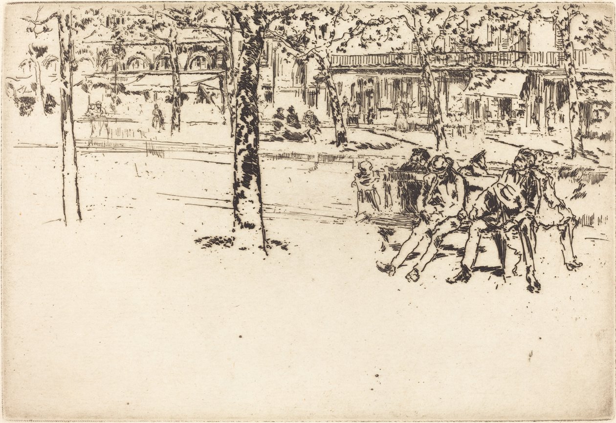 Boulevard Poissonière, 1893. av James Abbott McNeill Whistler