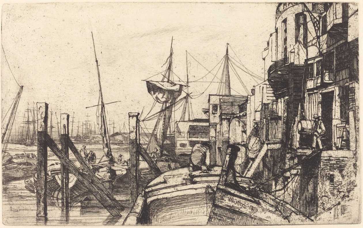 Limehouse, 1859. av James Abbott McNeill Whistler