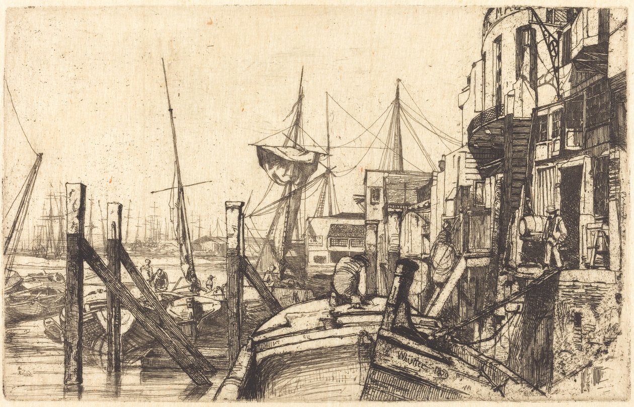 Limehouse, 1859. av James Abbott McNeill Whistler