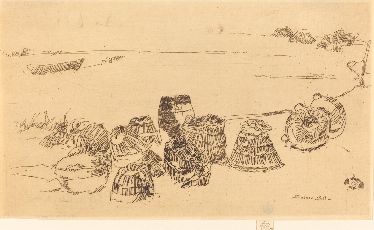 Hummerpotter, ca. 18801881. av James Abbott McNeill Whistler