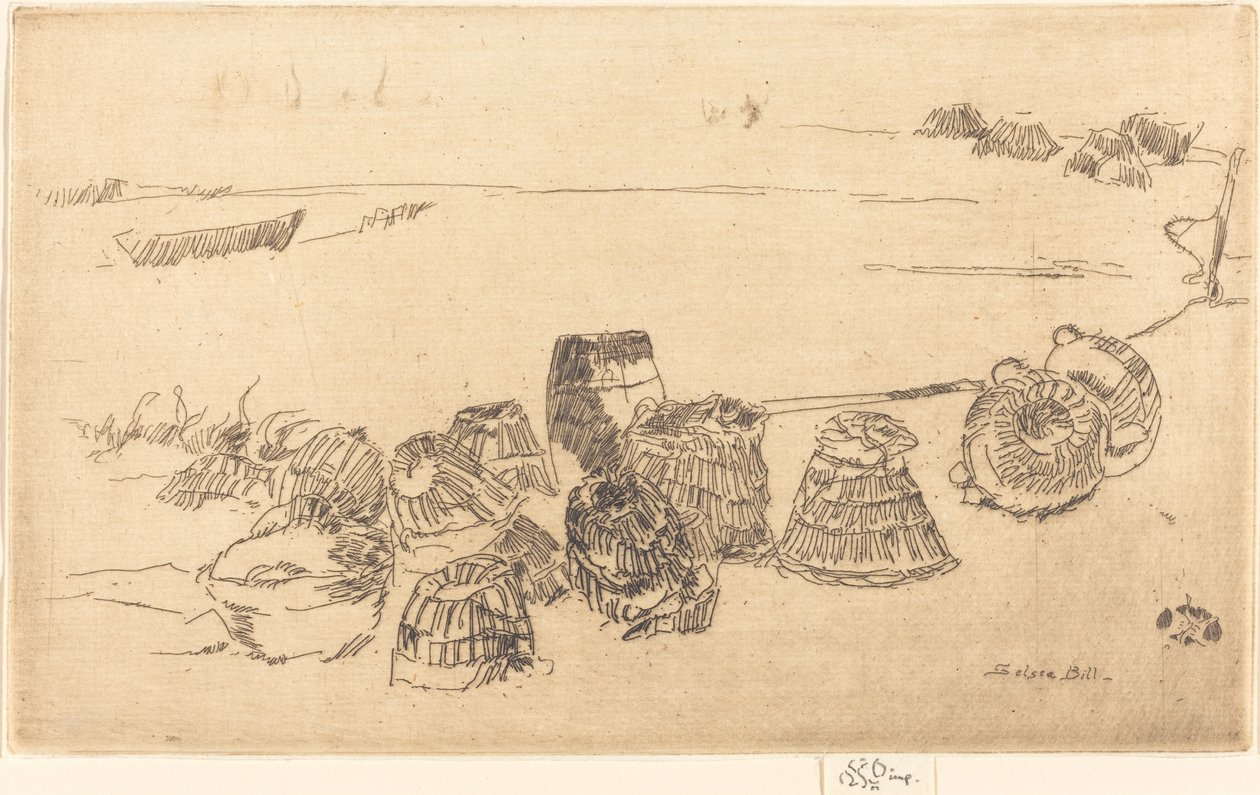 Hummerpotter, ca. 18801881. av James Abbott McNeill Whistler