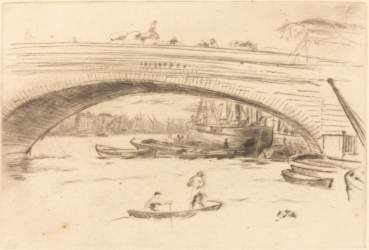London Bridge, ca. 1875. av James Abbott McNeill Whistler